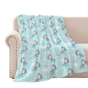 UQBVDET Unicorn Blanket Girfts for Girls Kids 50 X 40 Inches Soft Flannel Throw Blanket for Birthday Couch Bed