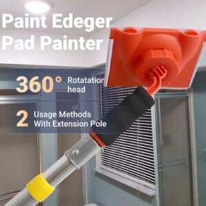 Paint Edger Trimmer with Pad Refills,Corner Walls & Ceilings Painter,Trim and Touch Up Painter with Refill Pad, Edger Applicator for Flat Surfaces