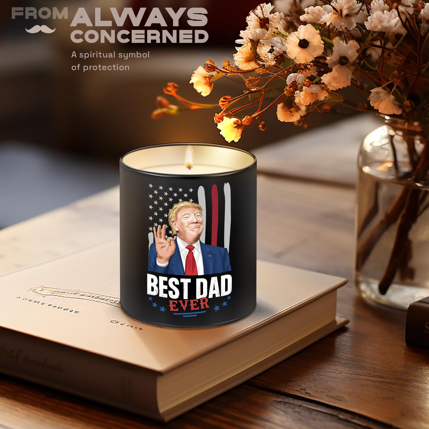 Dad Gifts for Fathers Day - Christmas Birthday Gifts from Son Daughter - Funny Bonus Step Dad Adoptive Father Best Father in Law Gifts for Men Cool Dad’s Scented Candle