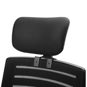 wealrit office chair headrest attachment universal ajustable headrest head support cushion neck support for office chair head pillow(black)