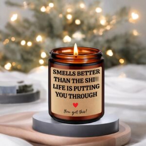 GSPY Scented Candles - Gifts for Hard Times, Cancer Gifts, You Got This Gifts for Women, Get Well Gift - Funny Motivational, Encouragement, Feel Better, After Surgery, Cheer Up Gifts for Women