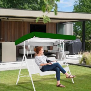 Swing Canopy Replacement, 75x47inch Waterproof Patio Swing Canopy Replacement, Replacement for patio swings with canopy(Green)