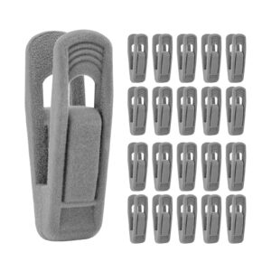 feelorna 20 pcs velvet hangers clips, non-slip clothes hanger clips multi-purpose hanger clips strong finger flocked clips for pants skirt clothes velvet hanger (gray)