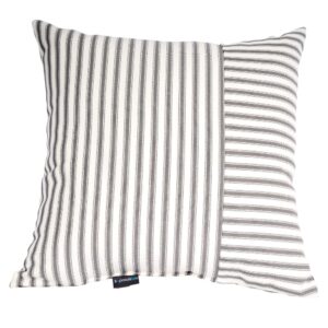 SUPMAISON Pack of 2 Decorative Indoor Outdoor Pillow 18" x 18", (Polyester, Crestwood Stripe Gray)