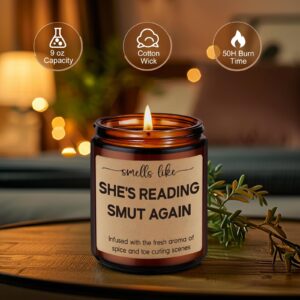 LEADO Book Lover Candle - Book Lovers Gifts - Gifts for Readers, Funny Reading Gifts, Bookish Gifts - Book Themed Birthday, Christmas Gifts for Book Lovers Women, Reader, Bookworm, Librarian