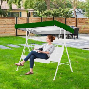 Swing Canopy Replacement, 75x47inch Waterproof Patio Swing Canopy Replacement, Replacement for patio swings with canopy(Green)