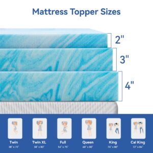 Hcore 3 Inch King Memory Foam Mattress Topper, Cooling Gel Infused Mattress Pad, Ventilated Bed Topper for Pressure Relief Back Pain, CertiPUR-US Certified