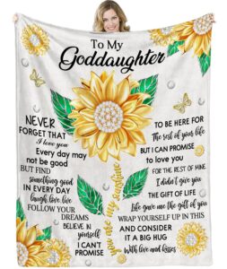 jiaazerd goddaughter blanket for goddaughter gifts-goddaughter gifts from godmother godfather, goddaughter gift ideas for christmas,birthday (goddaughter)