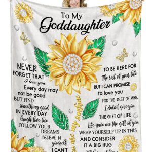 Jiaazerd Goddaughter Blanket for Goddaughter Gifts-Goddaughter Gifts from Godmother Godfather, Goddaughter Gift Ideas for Christmas,Birthday (Goddaughter)