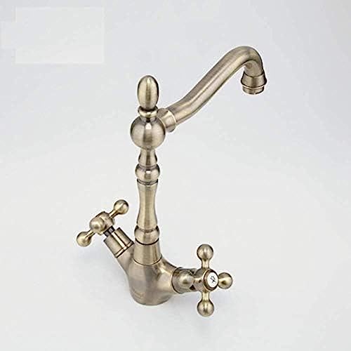 Kitchen Taps Faucet Kitchen Faucet Antique​​Brass Bathroom Sink Faucet Outlet Double Handle 360 Degree Rotating Bathtub Basin Faucet,Kitchen faucets