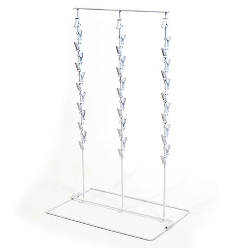 KC Store Fixtures Clip/Chip Rack 3-Rows, Chrome