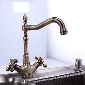 kitchen taps faucet kitchen faucet antique​​brass bathroom sink faucet outlet double handle 360 degree rotating bathtub basin faucet,kitchen faucets