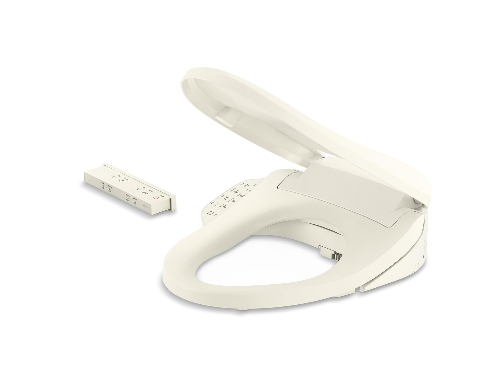 KOHLER 28229-96 K-28229-96 PureWash E725 Elongated Bidet Toilet Seat with Remote Control, Biscuit