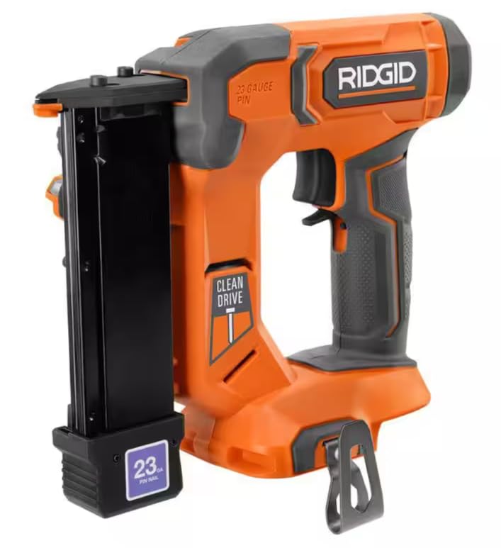 RIDGID 18V Cordless 23-Gauge 1-3/8 in. Headless Pin Nailer (Tool Only) R09898B