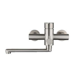 kxfxqtot stainless steel kitchen brushed extension 2 functions wall-mounted bathtub mixing valve shower faucet hand spray (color : onluy faucet)