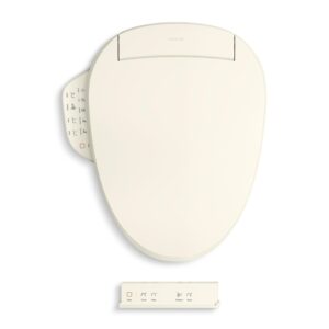 KOHLER 28229-96 K-28229-96 PureWash E725 Elongated Bidet Toilet Seat with Remote Control, Biscuit