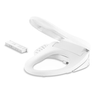 KOHLER 28229-0 K-28229-0 PureWash E725 Elongated Bidet Toilet Seat with Remote Control, White