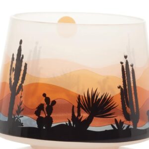 Yankee Candle Summer Desert Sun and Cactus Glass Candle Shade - For Large and Medium Original Candles - Does Not Fit on Signature Candles