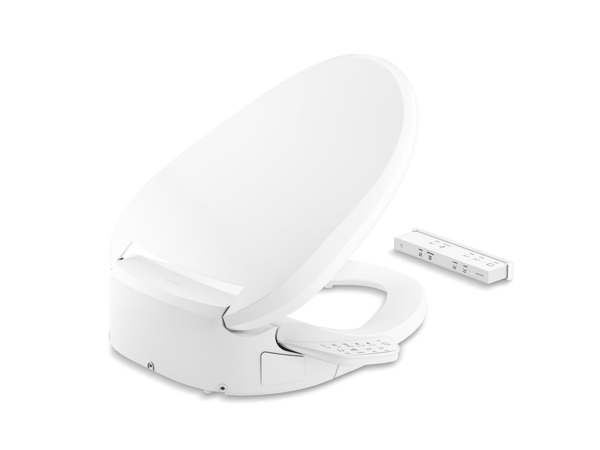 KOHLER 28229-0 K-28229-0 PureWash E725 Elongated Bidet Toilet Seat with Remote Control, White