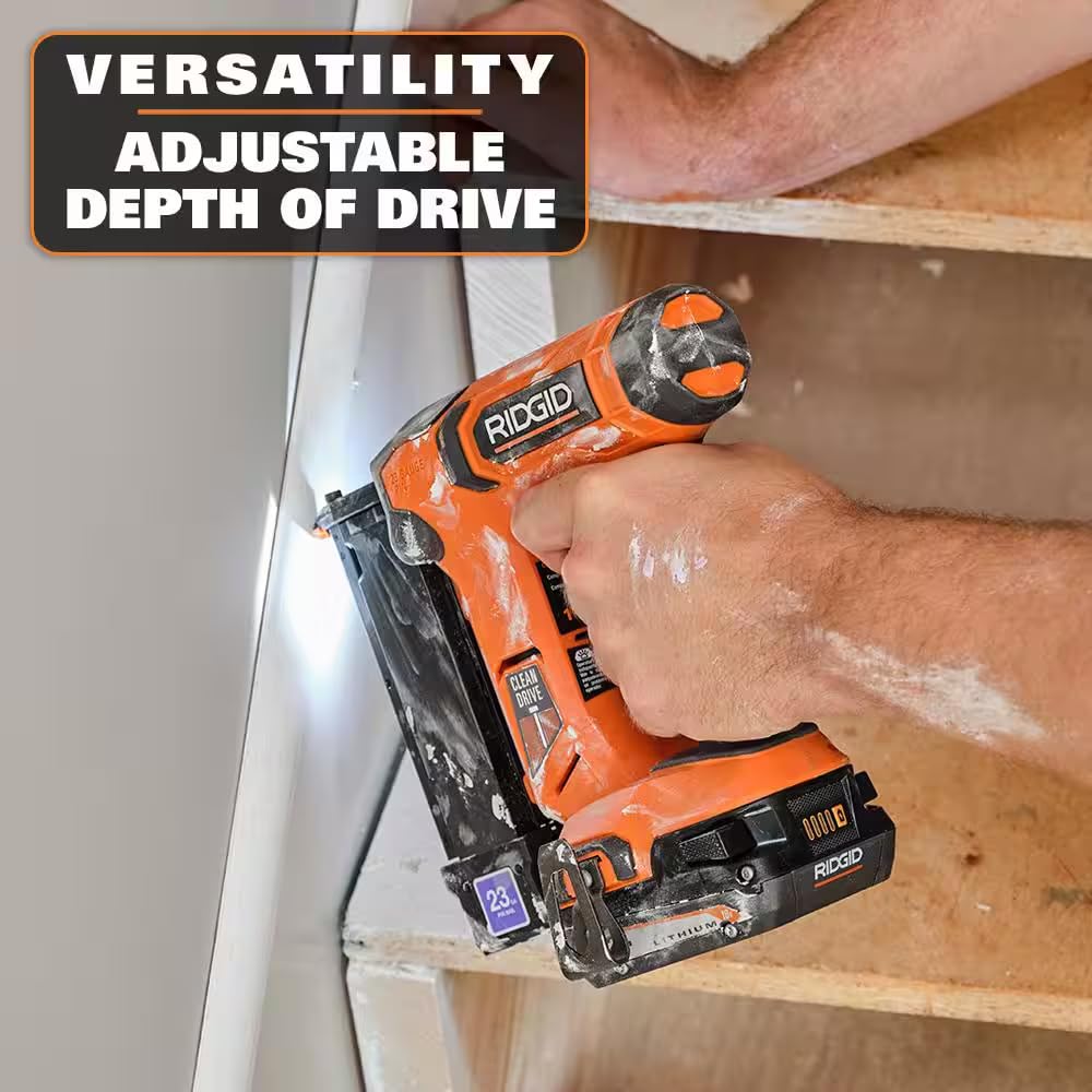 RIDGID 18V Cordless 23-Gauge 1-3/8 in. Headless Pin Nailer (Tool Only) R09898B