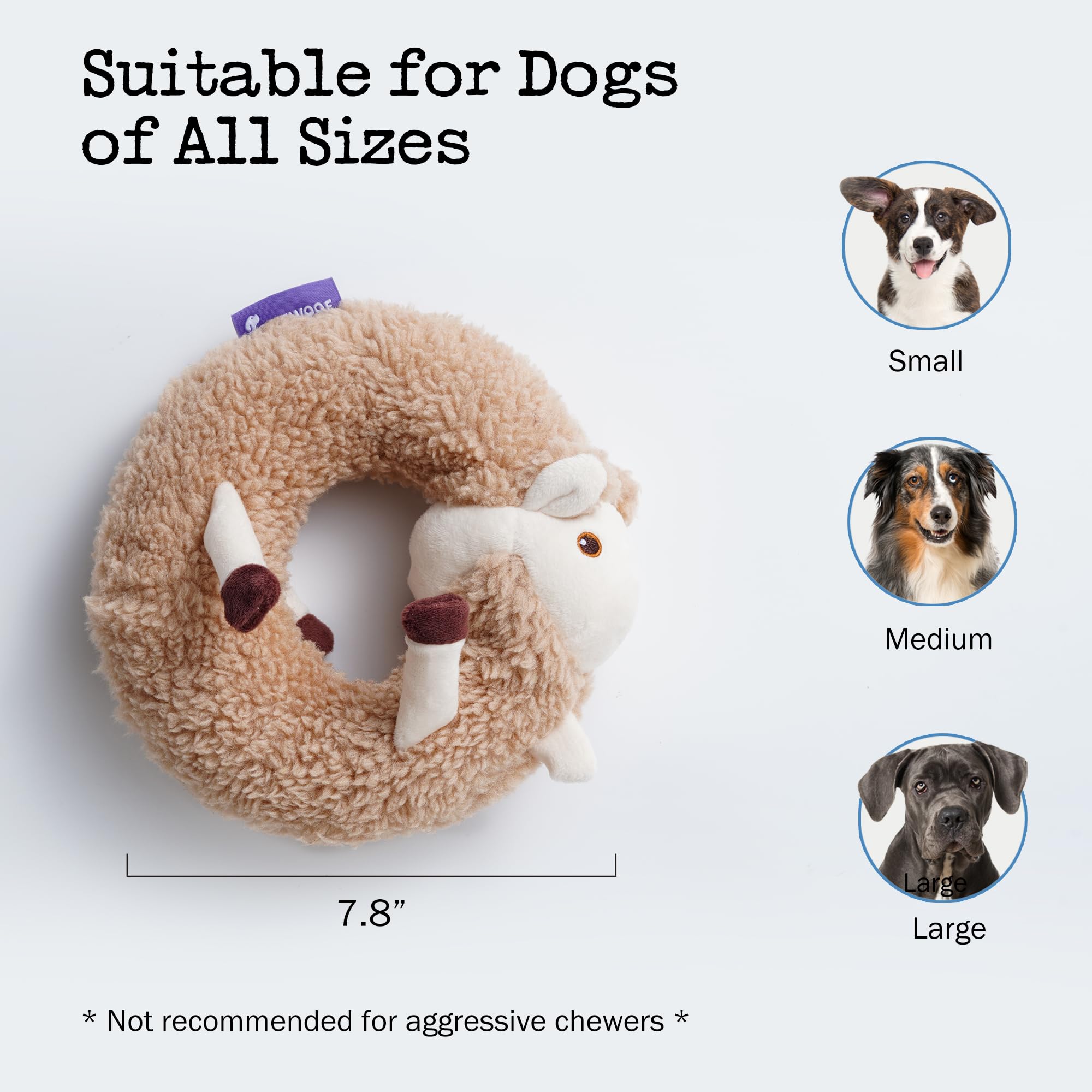 Alpaca Dog Squeaky Toy, Puppy Toys for Teething, Fetch Dog Toys | Soft Plush Dog Toys for Small Medium and Large Dogs, Interactive Small Dog Toys to Keep Them Busy