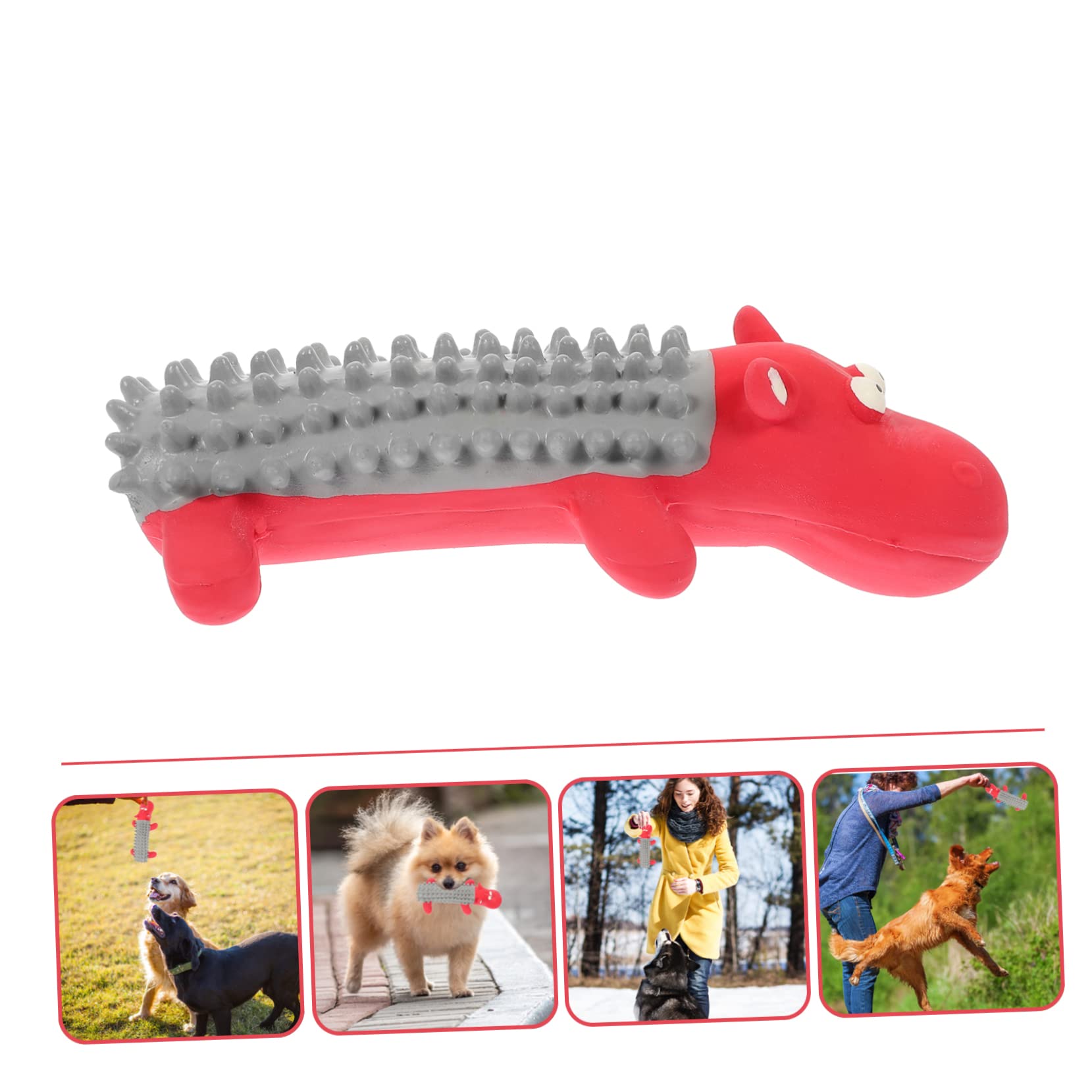 Sosoport Pet Latex Toys Teeth Cleaning Toy Dog Teething Toy Dog Chewing Toy Vocalizing Dental Care Toy Dog Supply Puppy Chewing Toy Adorable Dog Toy Puppy Toy Dog Chew Toy