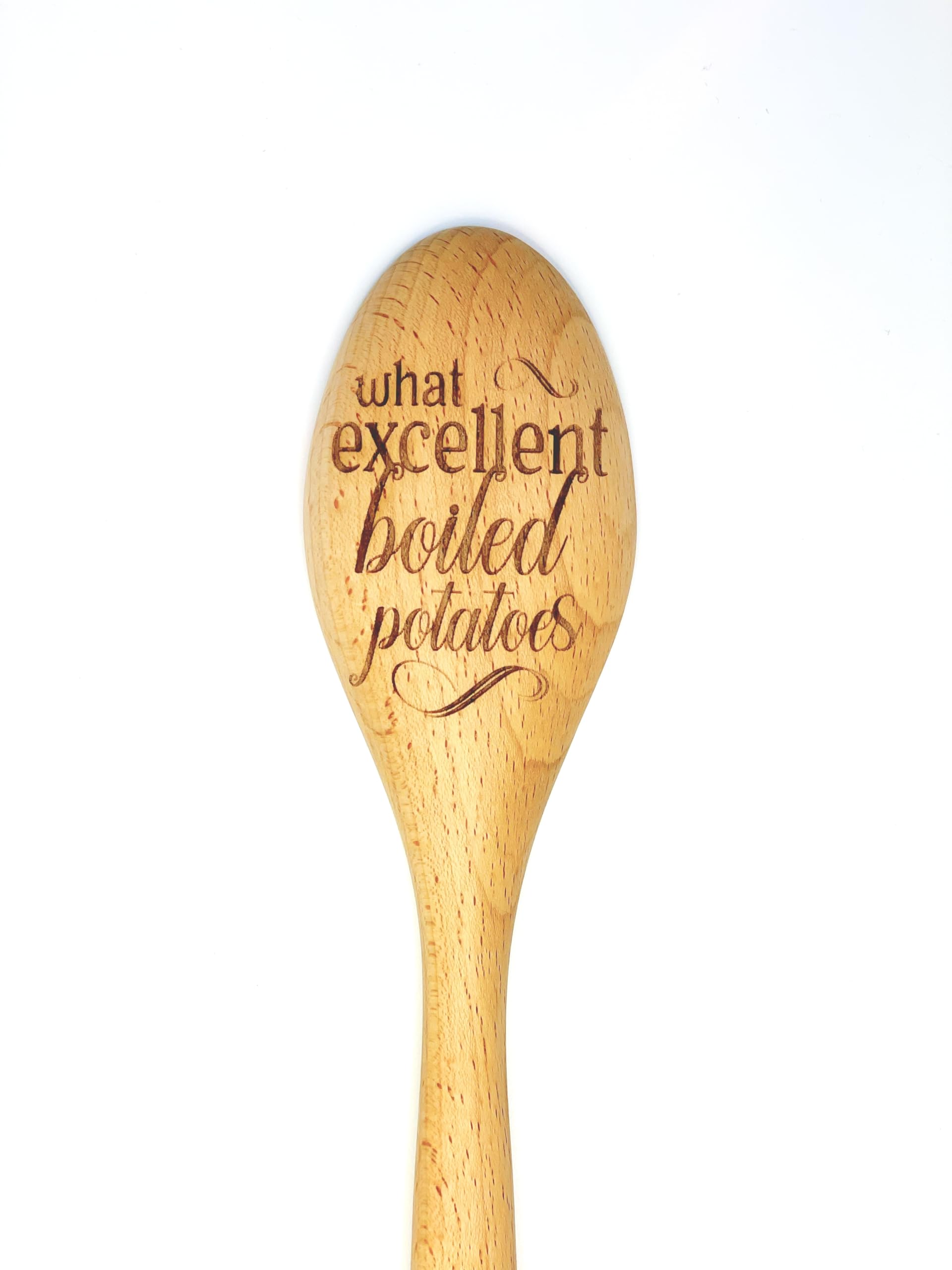 What Excellent Boiled Potatoes Wooden Cooking Spoon, Funny Jane Austen Inspired Wooden Spoon, Pride and Prejudice Humor, Literary Kitchen Utensil, Great Gift for Readers, Unique Austenite Gift Ideas