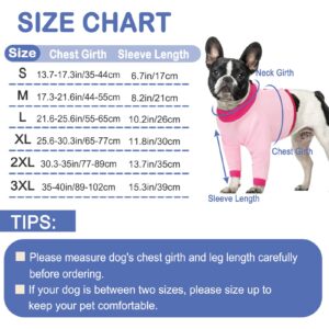 KOESON Dog Recovery Sleeve for Front Legs, Dog Surgery Recovery Suit After Surgery Dog Elbow Protector, Adjustable Dog Leg Sleeve to Stop Licking for Leg Injuries Dog Cone Collar Alternative Pink L