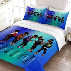 GRAT TIOC Black Boy Comforter Set for Kids Teens Queen,Cute Black African American Boy Bedding Set,Afro Boy Melanin God Says I Am Christian Bedroom Bed Set 3 Pcs with 2 Pillowcases