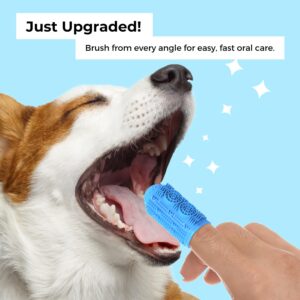 Coredy 4 Pack Dog Toothbrush, Soft Silicone Pet Toothbrush, Finger Toothbrush Covers Kit for Dog Teeth Cleaning & Dog Dental Care