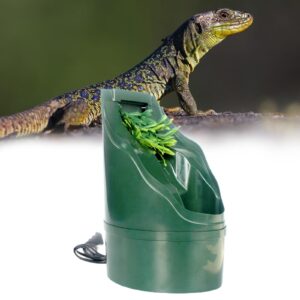 linalife reptile chameleon cantina drinking fountain water dripper comes with feeding tongs frosted tweezer with extra pump for lizard turtle snake spider frog gecko simulated waterfall