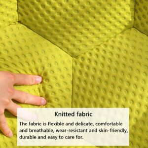 Lazy Sofa Ultra Comfy Fireside Sofa Chair Upholstered Bubble Single Floor Sofa 3D Honeycomb Shape Bubble Sofa Curved Couch for Living Room Office (Color : Yellow)