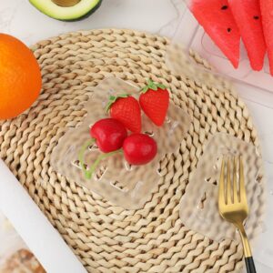 Tongnian 24 Pcs Plastic Drain Shelf for 1/6 Size Food Pan Clear Plastic Grate Acrylic Food Drain Trays for Food Fruit Vegetables Kitchen Restaurant Hotel