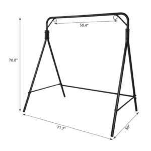 GeRRiT Swing Frame Metal A Frame Swing Stand for Garden Lawn Backyard Porches Stability, Black