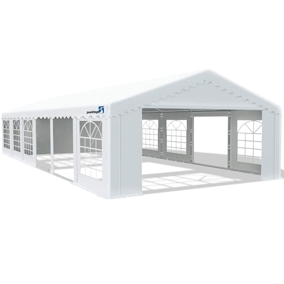 20x40ft Heavy Duty Carport Car Canopy Party Tent with Removable Sidewalls & Carry Bags, Big Garage Tent Boat Shelter with Ground Poles, White