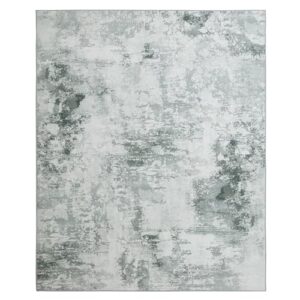 BALAPET 10x14 ft Modern Abstract Area Rug for Living Room Bedroom, Large Machine Washable Floor Carpet with Non-Slip Backing for Indoor Office Dining Room, Boho Home Deco Non-Shedding, Grey