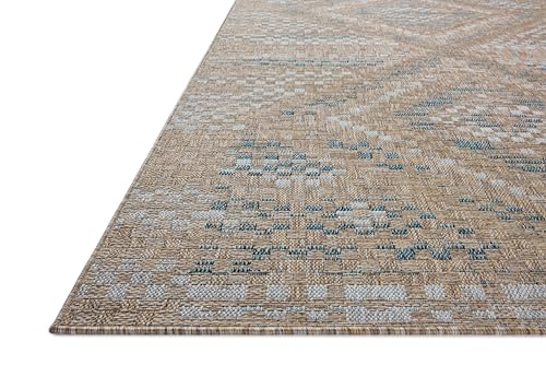 Loloi Amber Lewis x Topanga Natural/Aqua 3'-11" x 5'-11" Accent Rug