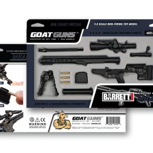 GoatGuns Barrett MRAD Model Black | 1:4 Scale Diecast Metal Build Kit