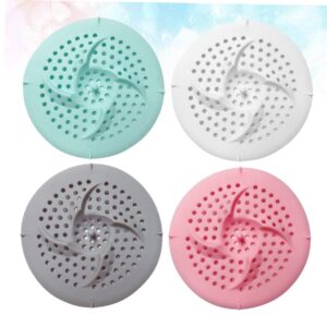 Veemoon 4pcs Floor Drain Cover Bathtub Strainer Bathtub Drain Cover Silicone Drain Cover Kitchen Sink Plug Sink Drain Filter Home Sink Filter Bath Sink Bath Filter Simple Kitchen Supplies