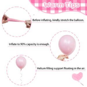 Funhot Pink Balloons Set, 60PCS Hot Pink Latex Balloons, 12Inch Pink Confetti Balloon Pastel Pink Metallic Party Balloons Helium for Girls Women Baby Shower Princess Wedding Birthday Party Decoration