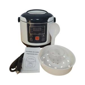 generic rice cooker for car travel rice cooker 2l multifunction small with steaming tray vehicle rv trip electric rice cooker, 24v for trunks, 22cmx22cmx23cm