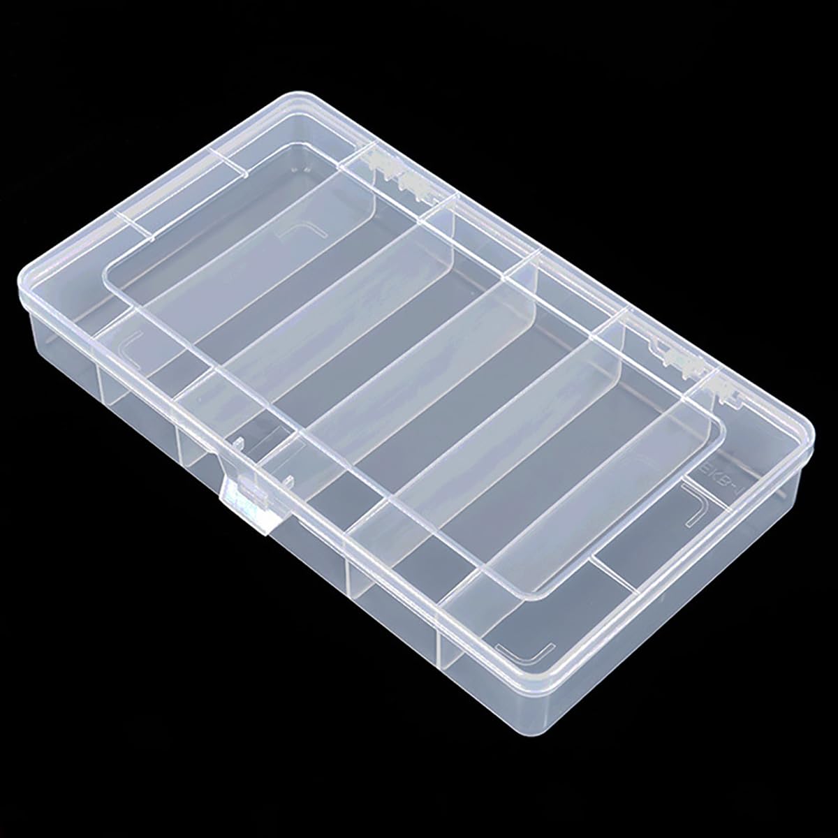 Farmer Mani 6 Grids Clear Plastic Organizer Box, Bead Storage Containers, Craft Organizers and Storage Beads Organizer, Art DIY, Crafts Jewelry Storage, Fishing Tackles, 2 PACK