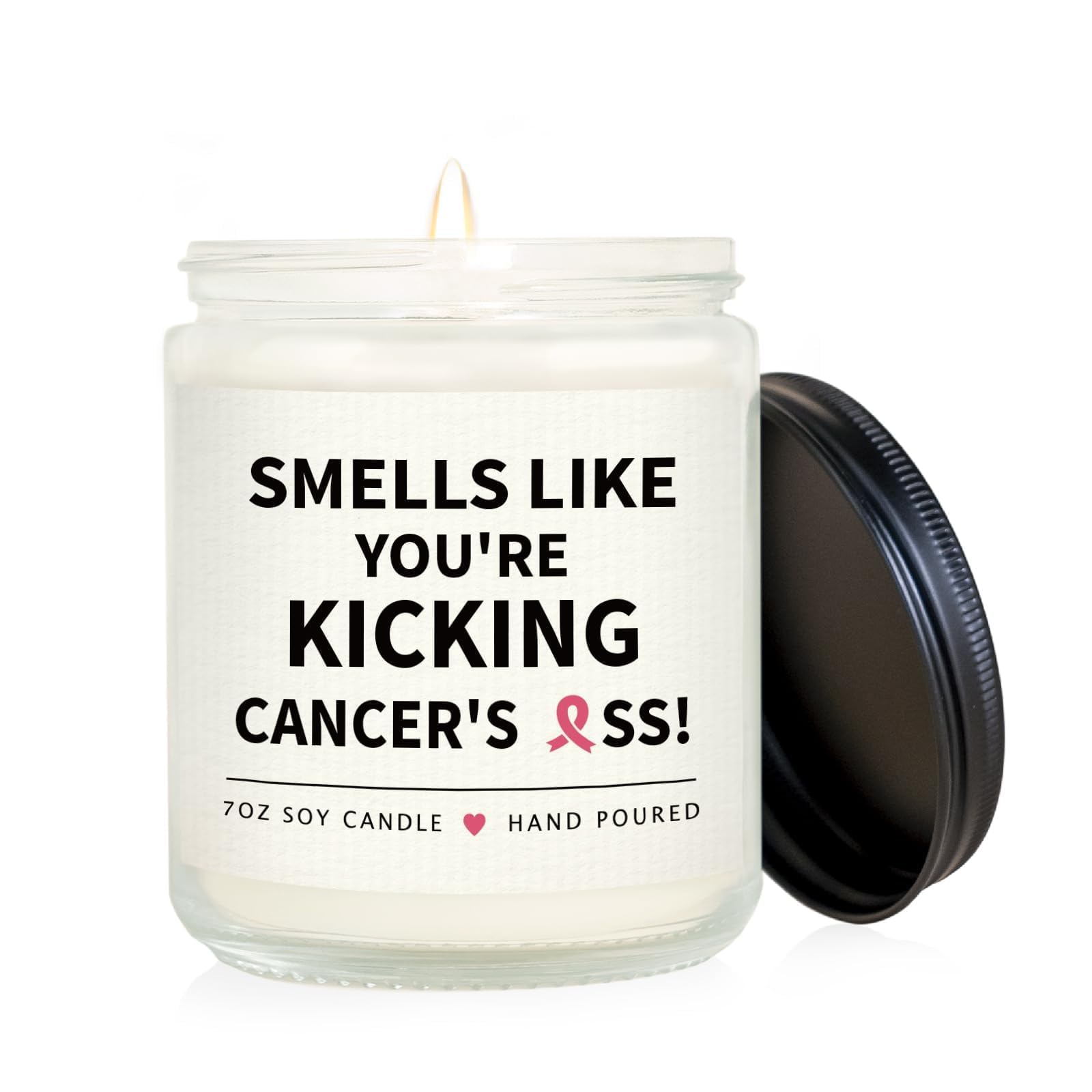 SteadStyle Breast Cancer Gifts for Woman, Chemotherapy Must Haves for Women Lavender Scented Candle, Cancer Care Gifts for Women, Get Well Soon Gifts Fighting Cancer Gifts, Send Love and Strength