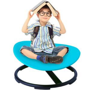 lullispace kids swivel chair,sensory spinning chair for kids,body sensory toy chair,autism children's chair, boost balance and coordination in kids,metal base chair,non-slip