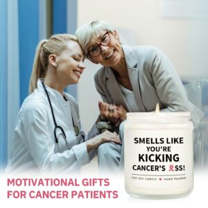 SteadStyle Breast Cancer Gifts for Woman, Chemotherapy Must Haves for Women Lavender Scented Candle, Cancer Care Gifts for Women, Get Well Soon Gifts Fighting Cancer Gifts, Send Love and Strength