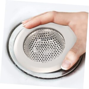 Generic 3pcs Sink Filter Strainer for Sink Faucet Knob Replacement Kitchen Sink Strainer Bathtub Drain Cover Stopper Bath Filter Bath Tub Plug Stopper Bath Sink Food Mesh Stainless Steel, Silver