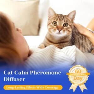 PUPMATE Ultimate 3-in-1 Cat Calming Diffuser with Pheromones - 30-Day Lasting Protection,Plug in, 2x48ml Refills. Perfect for Easing Anxiety from Environmental Changes, Travel, and Stress