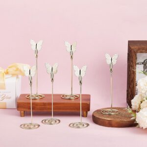 CHGCRAFT 12PCS Butterfly Table Number Holders Place Card Holder Photo Holders for Tables Cards Stand Name Menu Clips Table Sign Holders for Wedding Anniversary Birthday, Gold