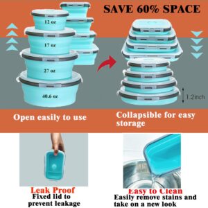 8 Collapsible Food Storage Containers With Lids, Rv Collapsible Bowls, Silicone Food Storage Containers, Camping Food Containers, Silicone Containers, Collapsible Containers for Food, Camping, Travel