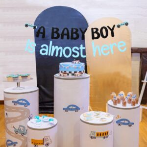 Sursurprise Race Car Baby Shower Decorations, A Baby Boy Is Almost Here Banner, Racing Car Baby Shower Banner, Let’s Go Racing Party Supplies